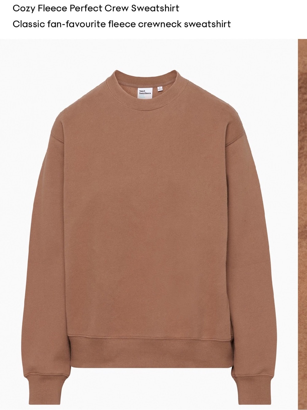 TNA Cozy Fleece Crewneck Sweatshirt - Brown